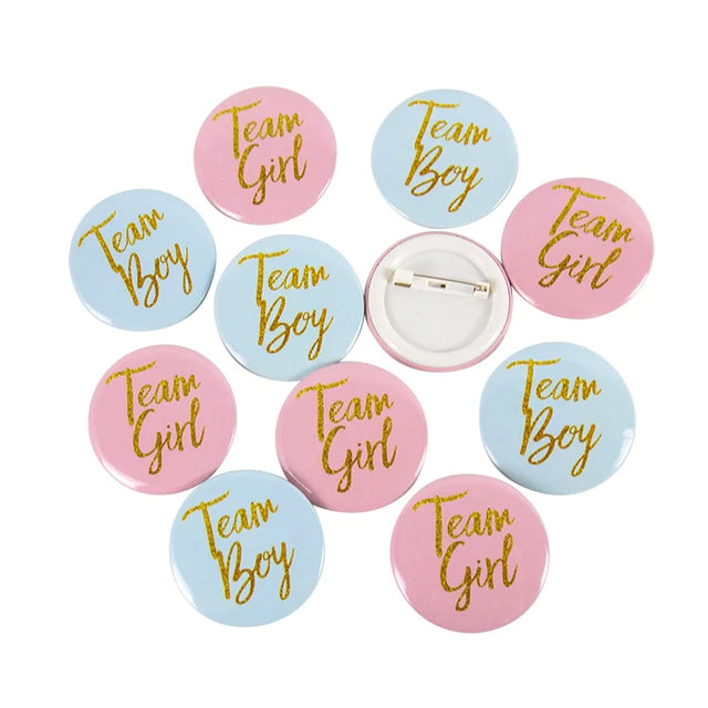 Shop for Baby Shower Gender Reveal Stickers 24pcs Team Boy Girl Stickers  online