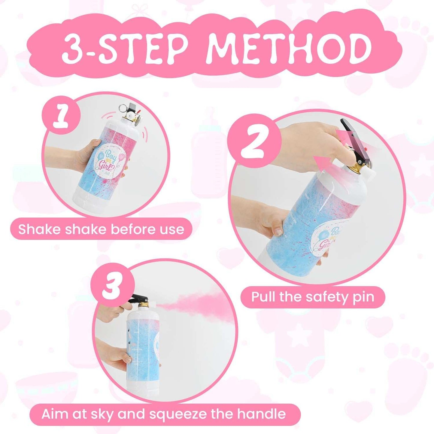 1kg Smoke Extinguisher - Gender Reveal Cannon
