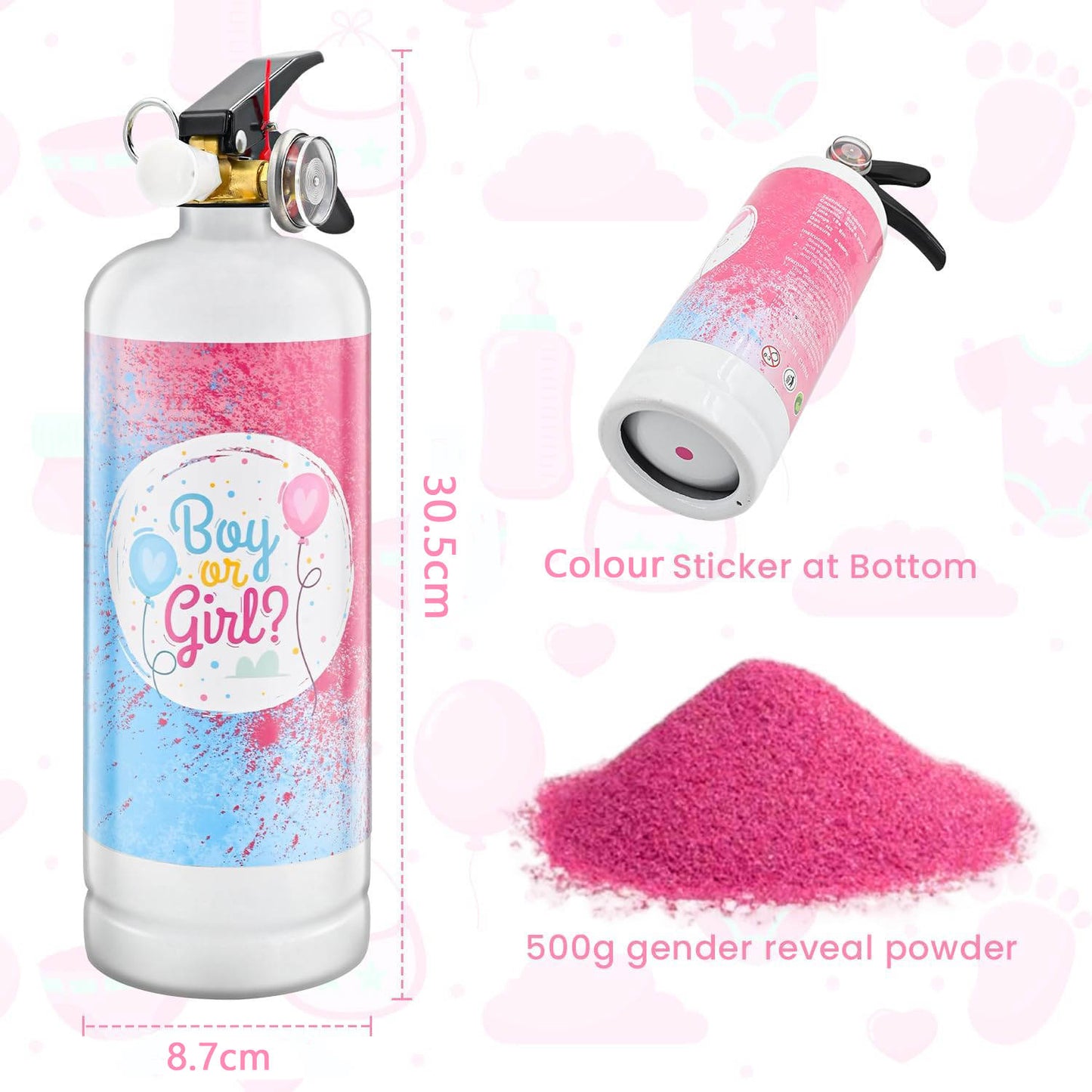 1kg Smoke Extinguisher - Gender Reveal Cannon