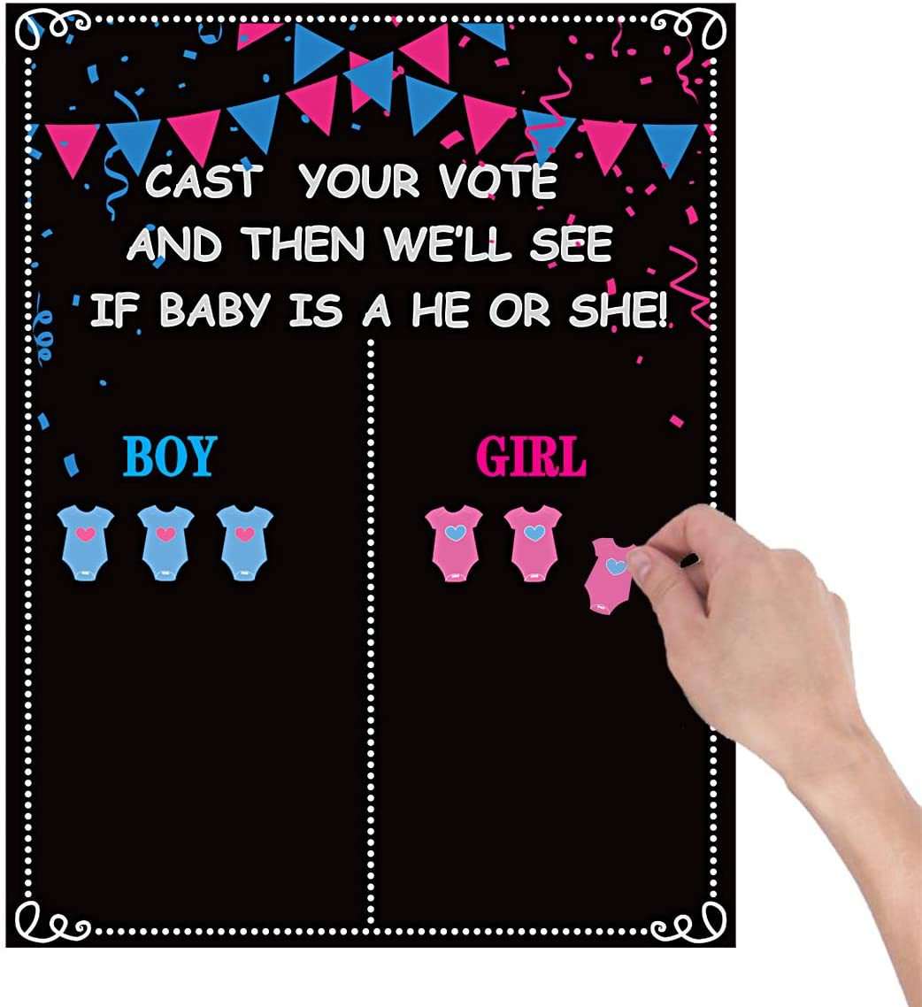 Shop for Baby Shower Gender Reveal Stickers 24pcs Team Boy Girl Stickers  online