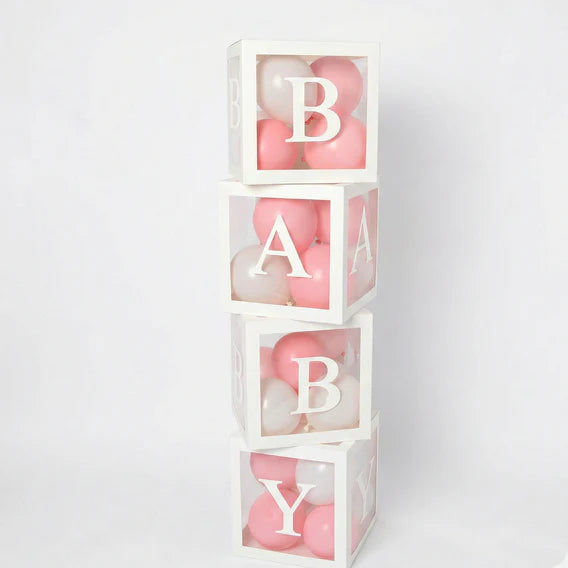 Open the box and balloons float out! - Gender Reveal Cannon