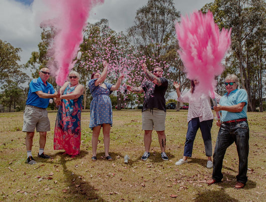 an epic gender reveal party