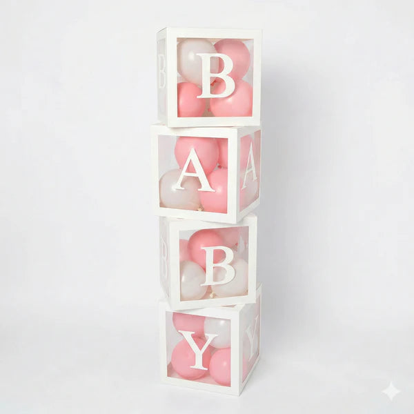 Open the box and balloons float out! - Gender Reveal Cannon