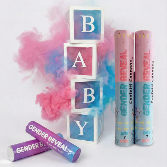 Smoke Bombs + Cannons Reveal Bundle - Gender Reveal Cannon