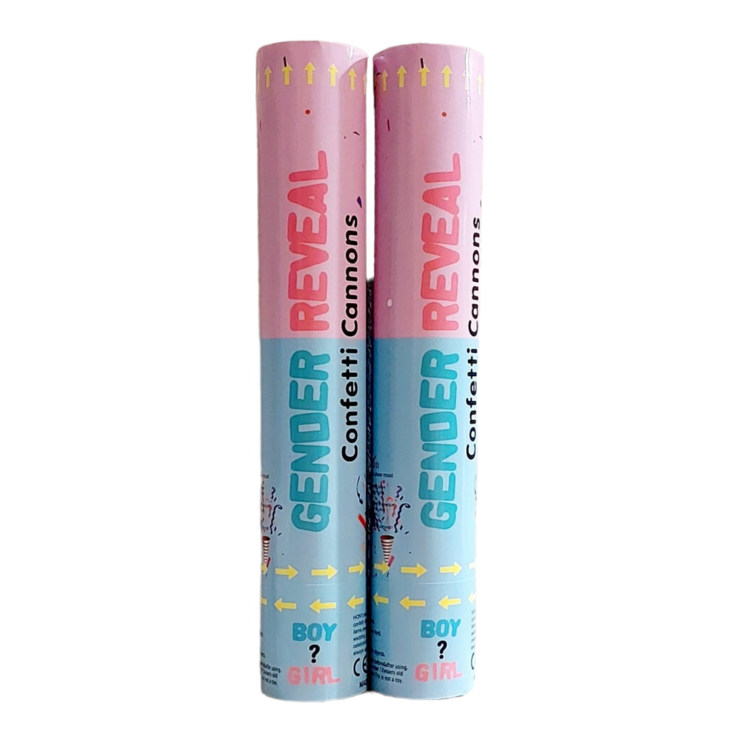 Gender Reveal Confetti & Smoke Combination Cannon 30cm - Gender Reveal Cannon